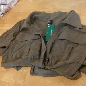 Green cargo shirt
